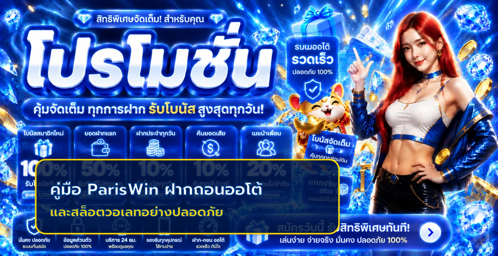 ParisWin ฝากถอนออโต้และสล็อตวอเลท คู่มือใช้งานปลอดภัย